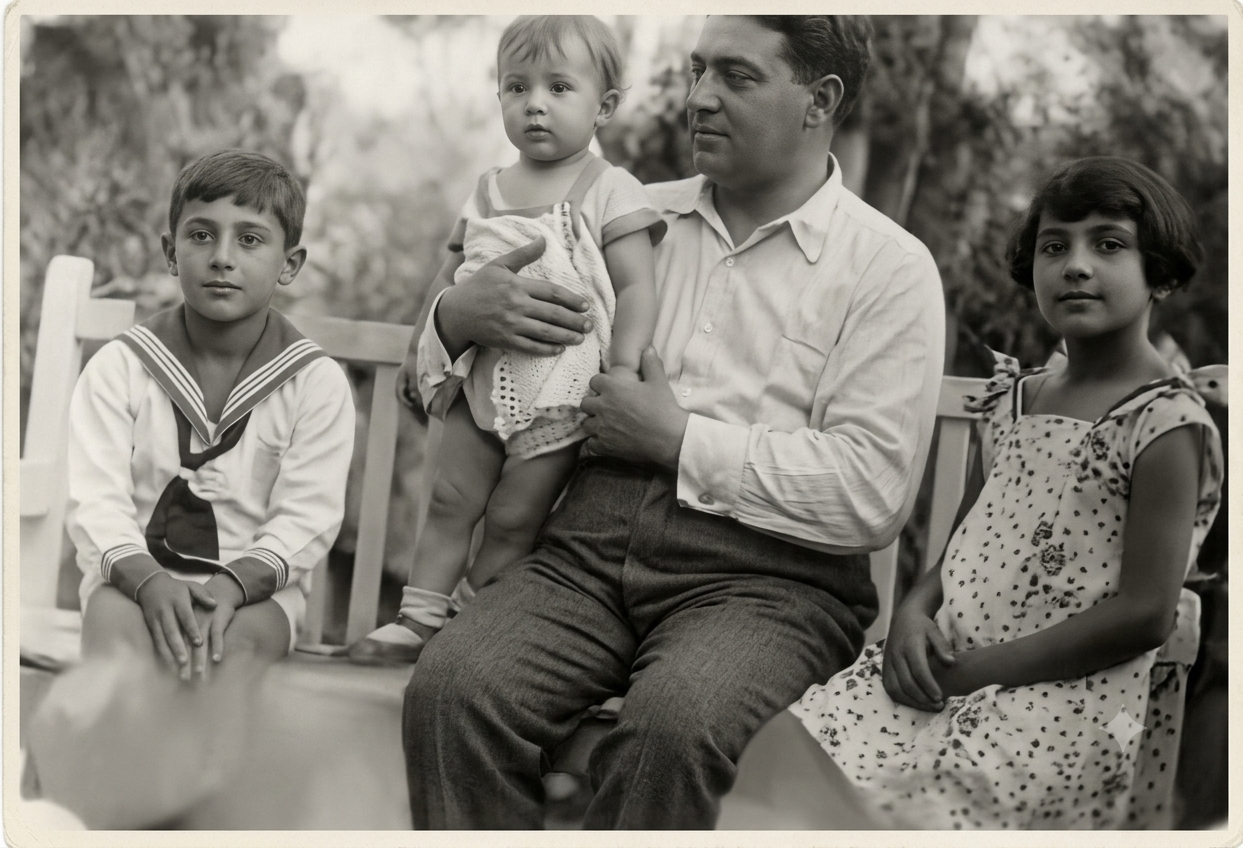 Family gathering connected with the Roux–Pugliese memories.